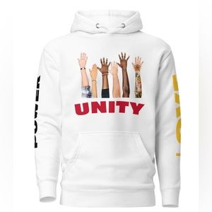 NWT Graphic Hooded "UNITY, LOVE, POWER